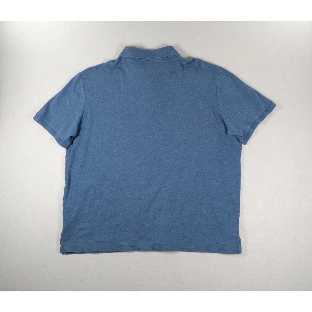 Polo Ralph Lauren Mens Large Classic Fit Short Sleeve Heather Blue Polo Shirt